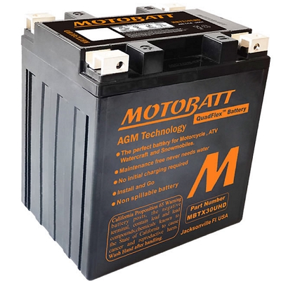 Motobatt MBTX30UHD AGM Sealed Battery 6010-97C 66010-97D 6601097E