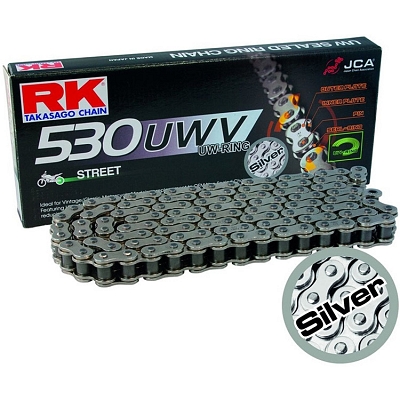 RK 530-110L UWV Narrow UW-Ring Heavy Duty Silver Drive Chain