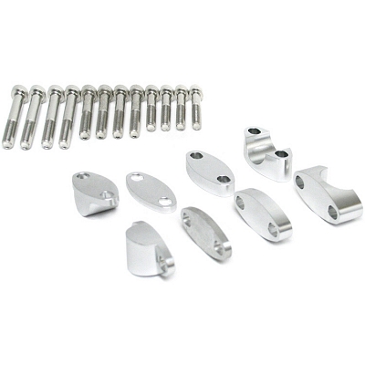 WRP 7/8" CNC Alloy Handlebar Riser Kit Complete with Bolts