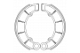 Brake Shoes 43120-393-006 43120-393-003 43120-300-010
