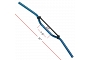 Blue 7/8" Aluminium 2.5" Rise Handlebars with Brace
