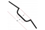 Black 7/8" Ace Café Racer Handlebars with 4" Rise