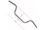 Chrome 7/8" Western Style Handlebars with 6" Rise