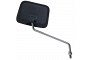 Black Rectangle Mirrors 8mm Thread Chrome Stem Honda Style