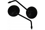 Black Round Yamaha Mirrors with 10mm Thread