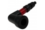 Pair of 90° Neon Red Spark Plug Caps for Solid Terminal Plugs